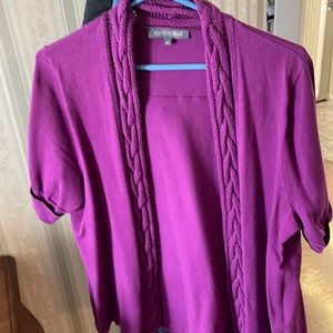 Short sleeved sweater- purple